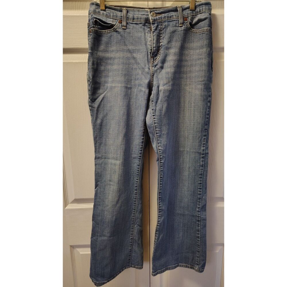 Levi's 512 Perfectly Slimming 12 Medium Bootcut Jeans High Rise Dark Wash